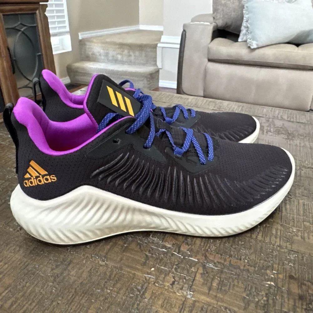 Adidas Alphabounce Plus G54125 Men's Black Running Shoes Size 10.5 Sneakers